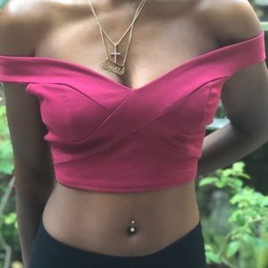 Off the shoulder crop top